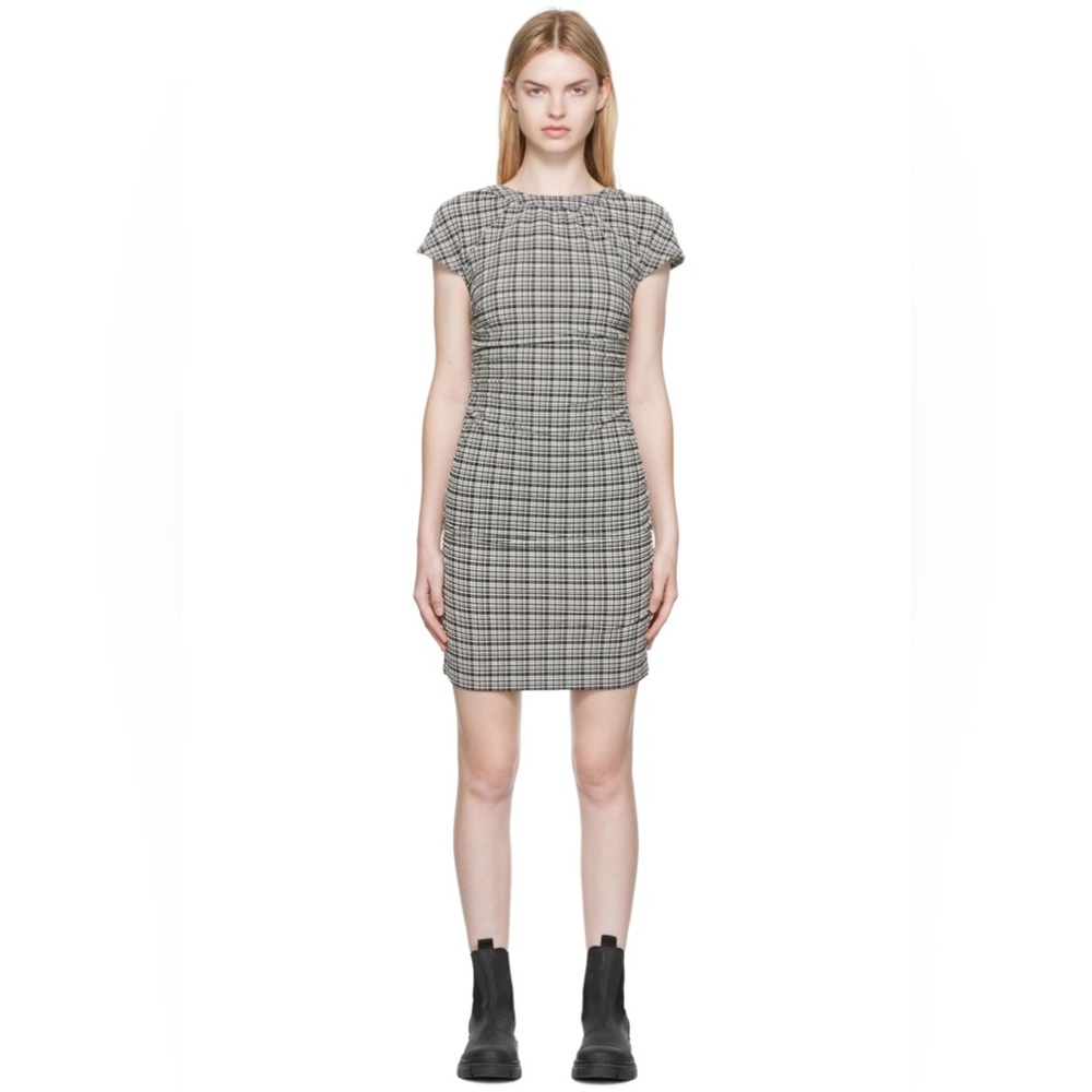 GANNI Black Checkered Dress, sz 38